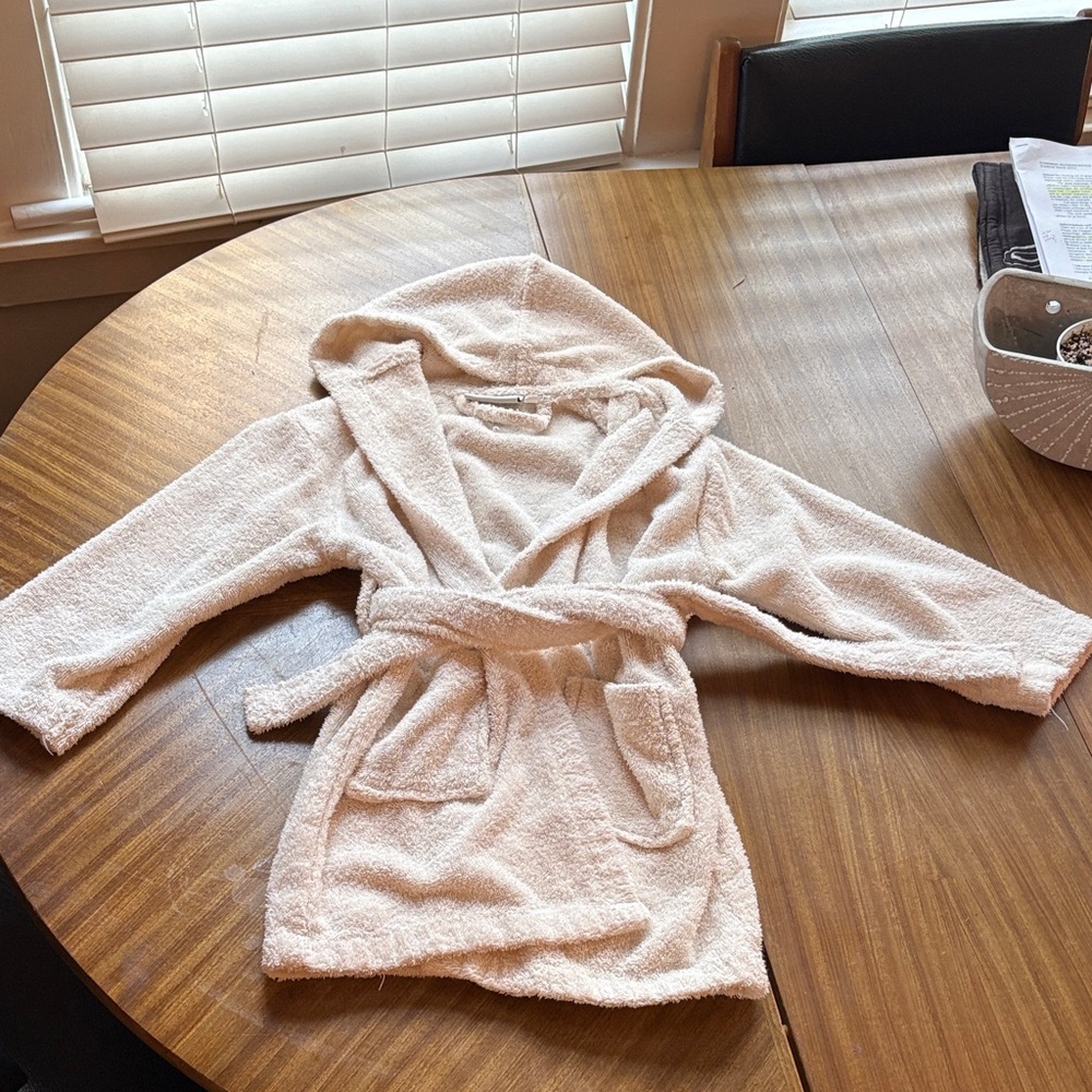 Cozy Cream Kids Hooded Pajama Robe